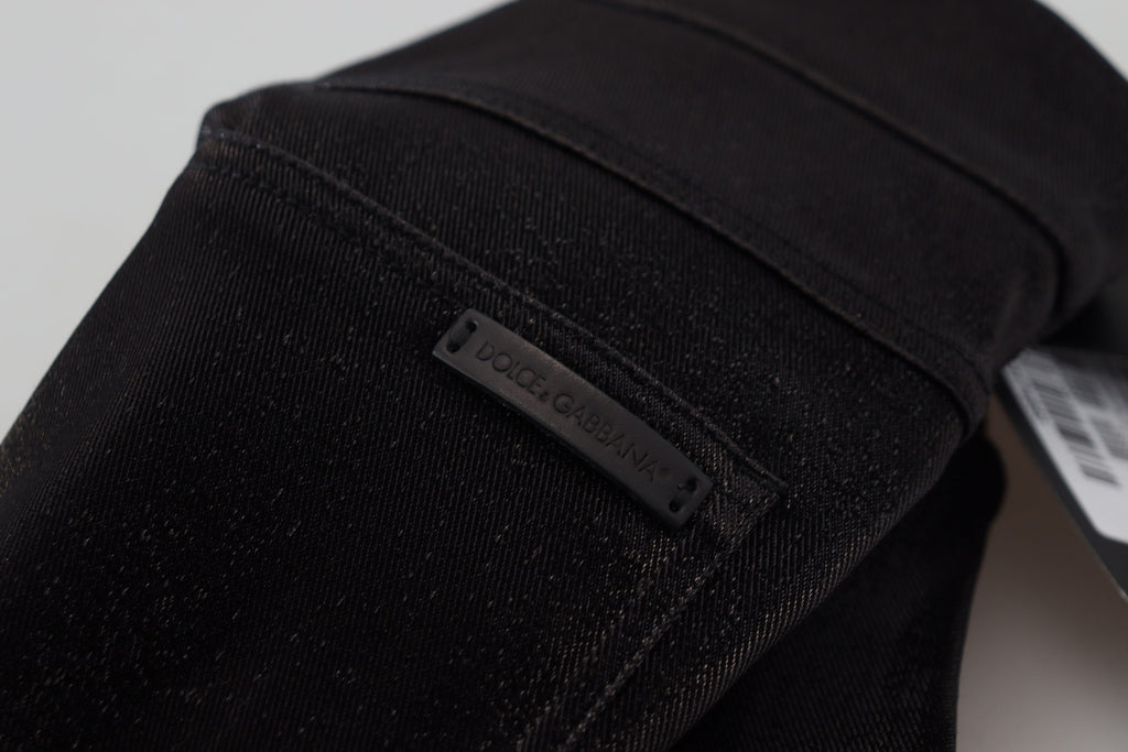 Svarta skinny jeans i tvättad bomull
