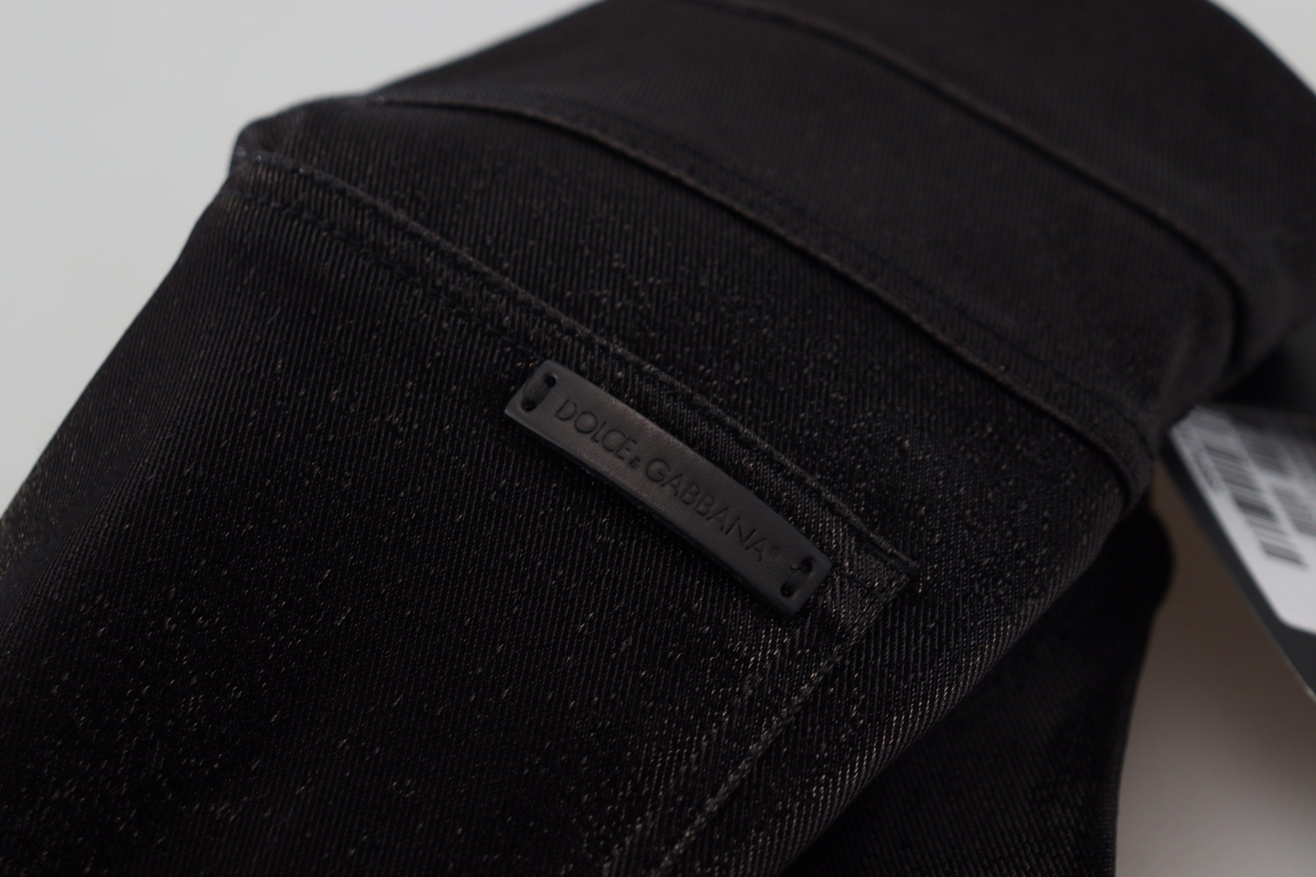 Svarta skinny jeans i tvättad bomull