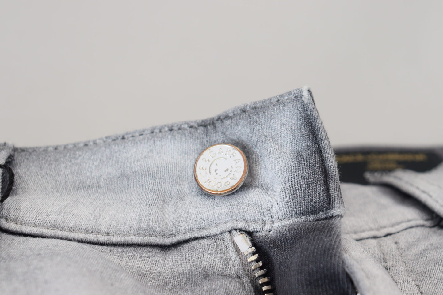 Dolce &amp; Gabbana Grå Tvättade Skinny Herrjeans