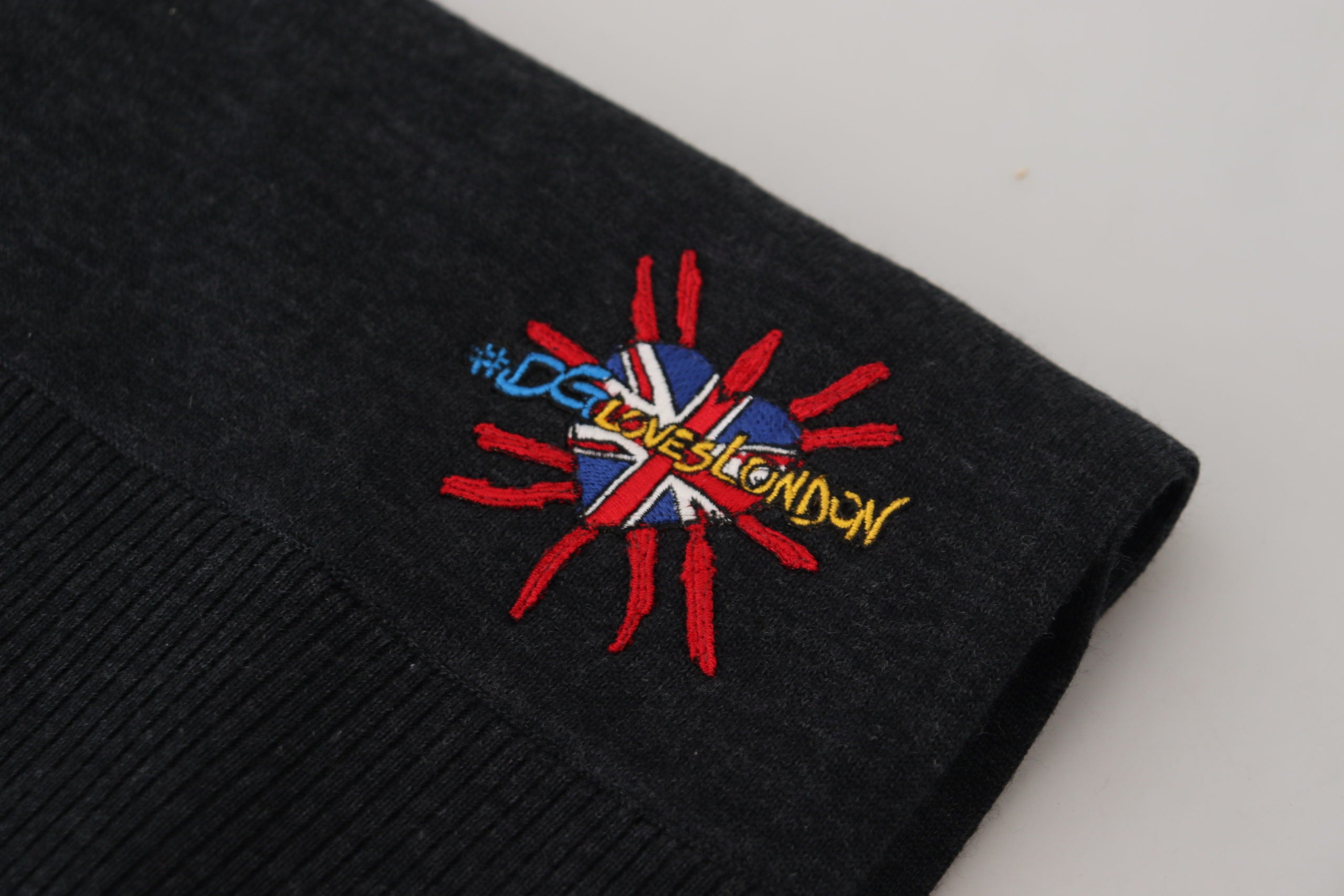 Dolce &amp; Gabbana Svart Sacred Heart #DGLovesLondon Omlotthalsduk