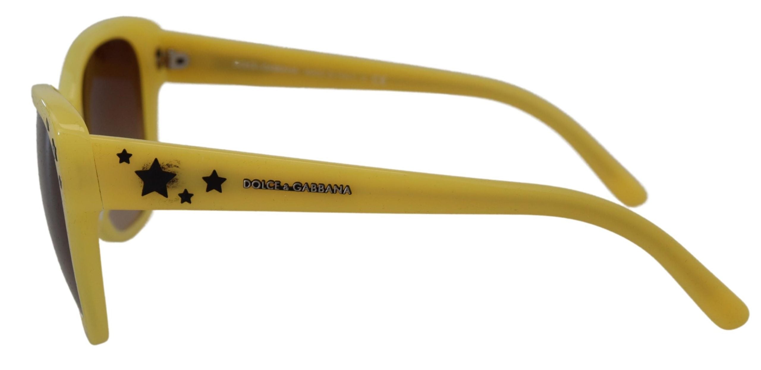 Gula Acetatbågar Stjärnutsmyckade DG4124 Solglasögon