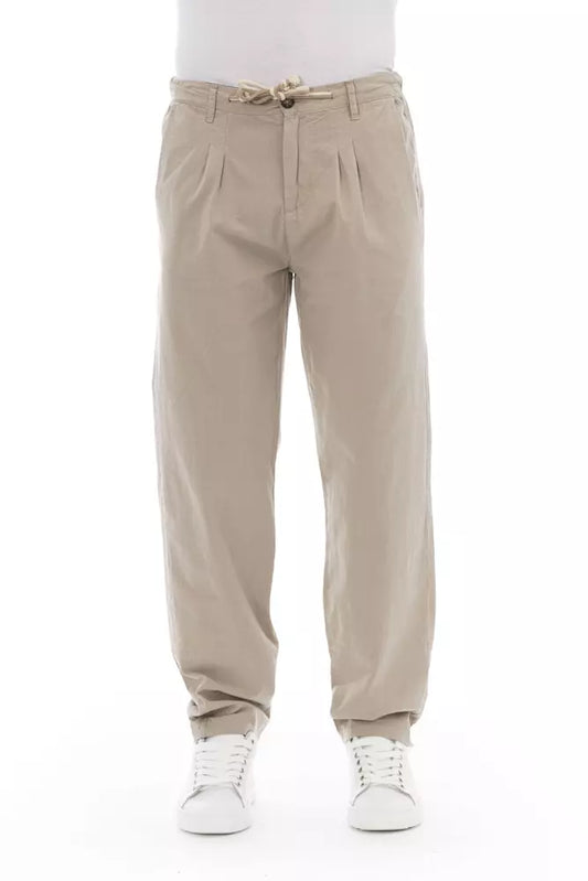 Baldinini Trend Beige Bomull Chino Byxor Herr