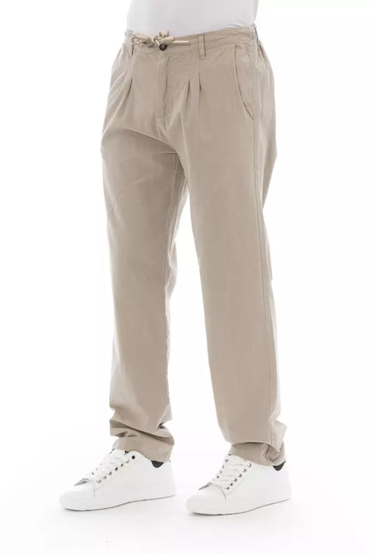 Baldinini Trend Beige Bomull Chino Byxor Herr