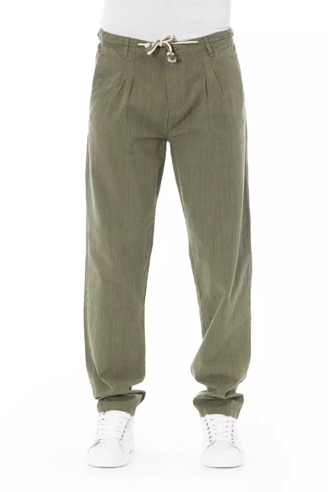Baldinini Trend Army Cotton Chino Byxor för Herrar