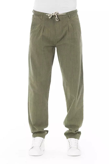 Baldinini Trend Army Cotton Chino Byxor för Herrar