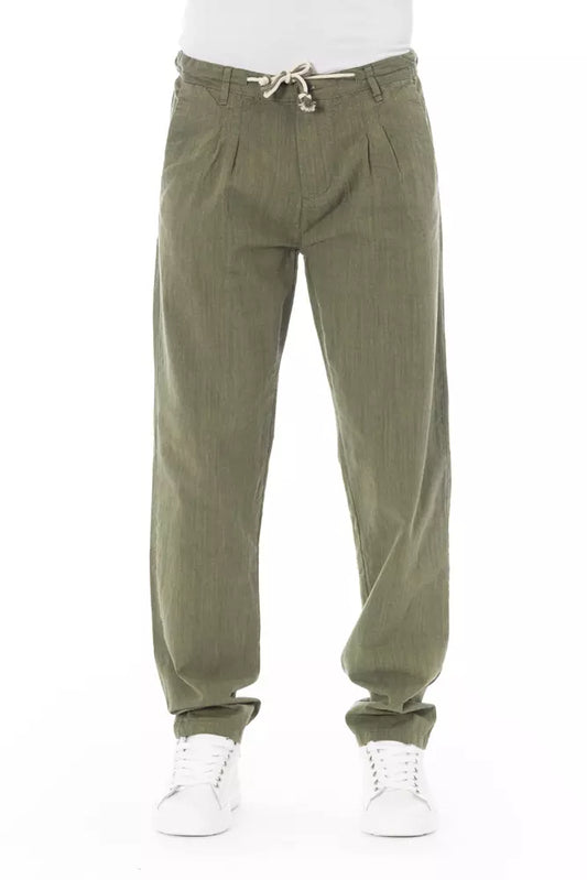 Baldinini Trend Army Cotton Chino Byxor för Herrar