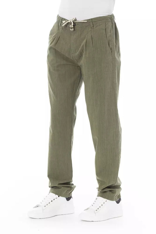 Baldinini Trend Army Cotton Chino Byxor för Herrar