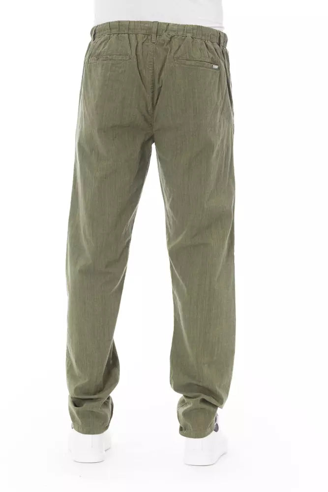 Baldinini Trend Army Cotton Chino Byxor för Herrar