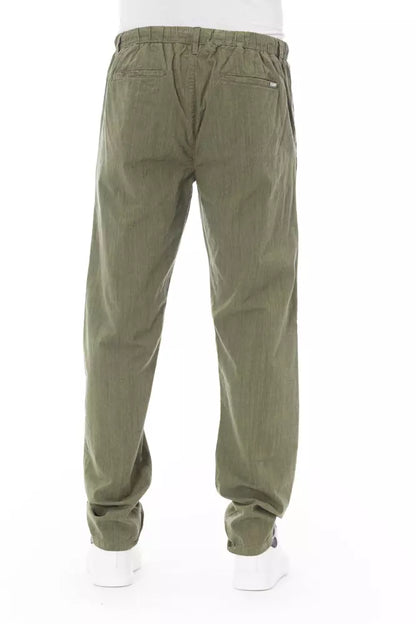Baldinini Trend Army Cotton Chino Byxor för Herrar