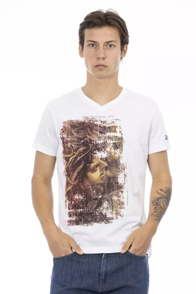 Trussardi Action hvit bomulls-T-skjorte for menn