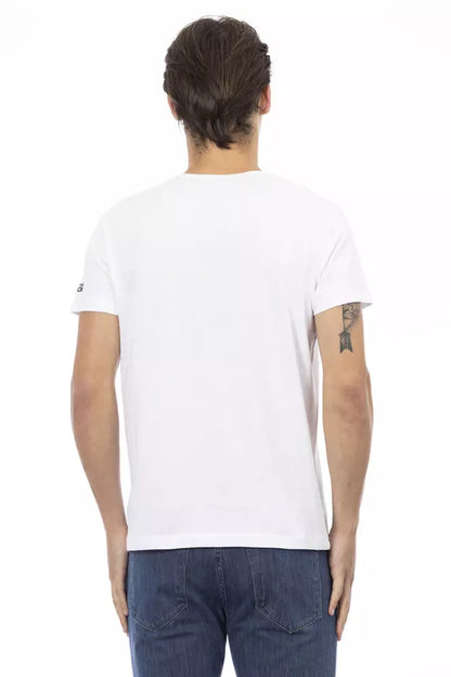 Trussardi Action hvit bomulls-T-skjorte for menn