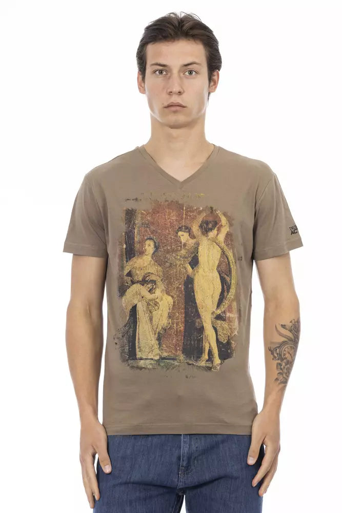 Trussardi Action Brown Cotton Men's T-Shirt