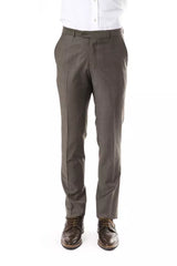 Uominitaliani Gray Wool Men Suit Pant