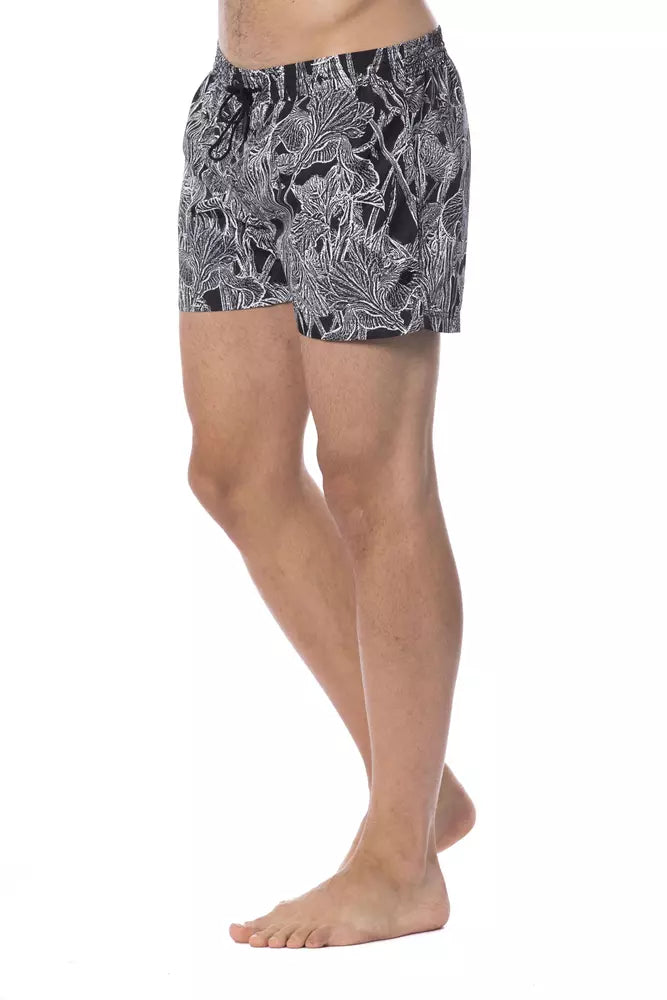 Svart polyester herr baddräkt