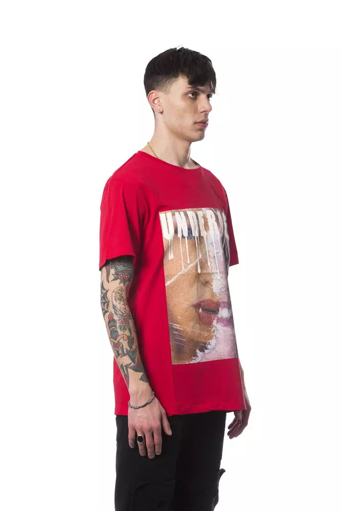 Nicolo Tonetto Röd Bomull Herr T-shirt