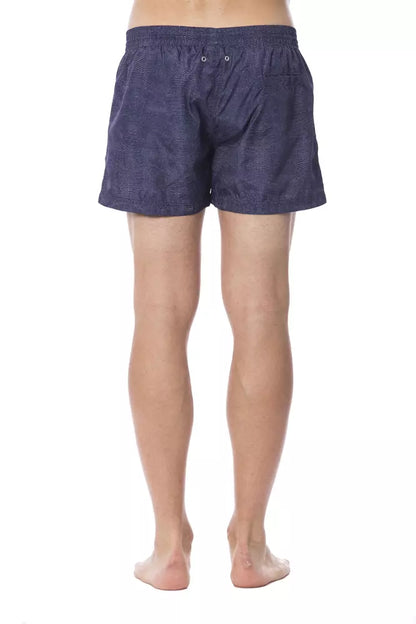 Roberto Cavalli Sport Blue Polyester Men's Swimwear