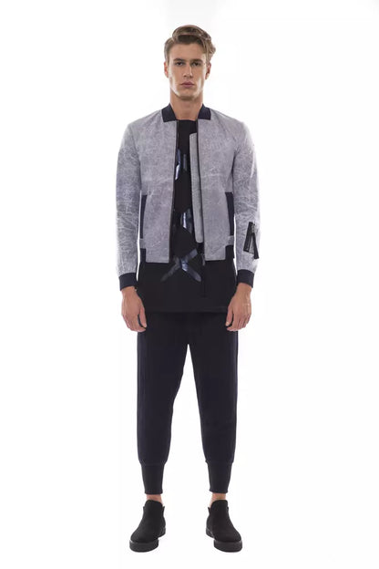 Nicolo Tonetto grå polyester bomberjakke for menn