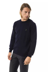 Uominitaliani Blue Merino Wool Men's Sweater