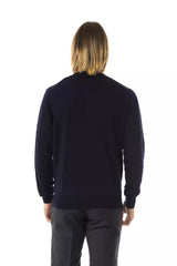 Uominitaliani Blue Merino Wool Men's Sweater