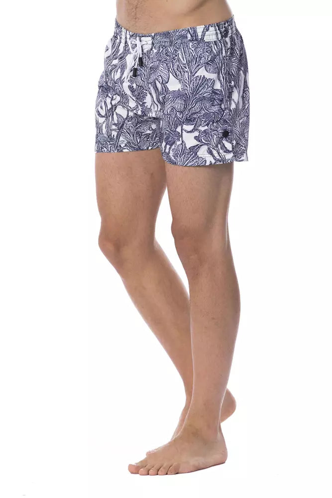 Ljusblå polyester badbyxor för män