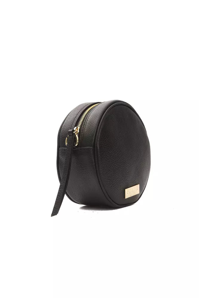 Svart crossbody-veske i skinn til dame