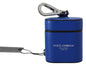 Dolce & Gabbana Blue Leather Silver Metal Logo Airpods Case