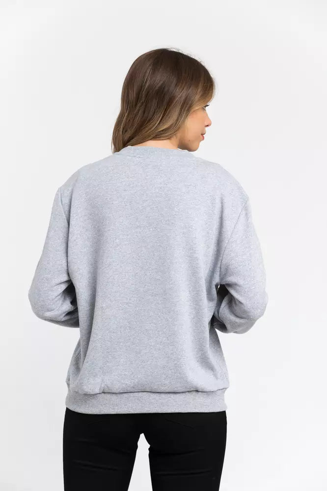 Trussardi Gray Cotton Women Sweatshirt