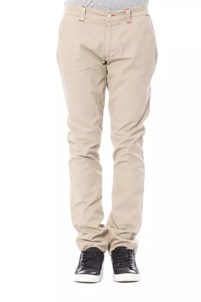 Verri beige bomulls chinobukse for menn