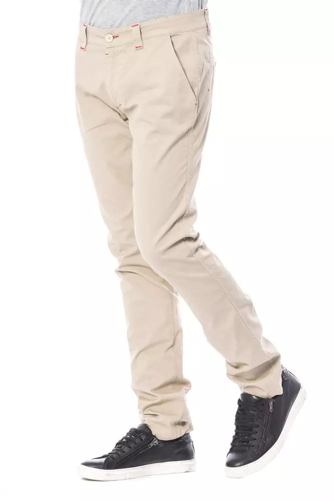 Verri beige bomulls chinobukse for menn