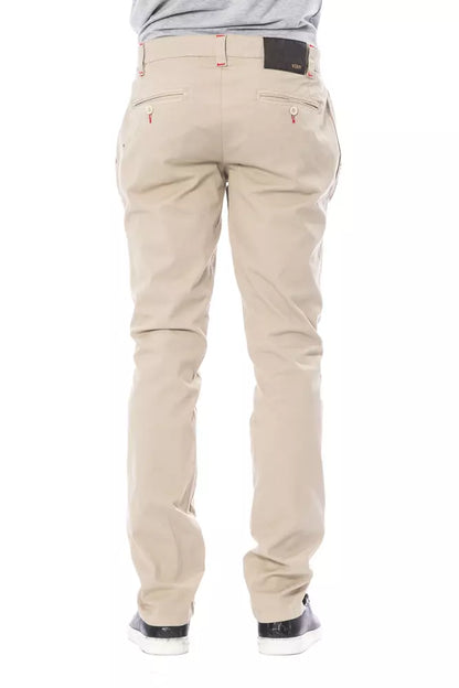 Verri beige bomulls chinobukse for menn