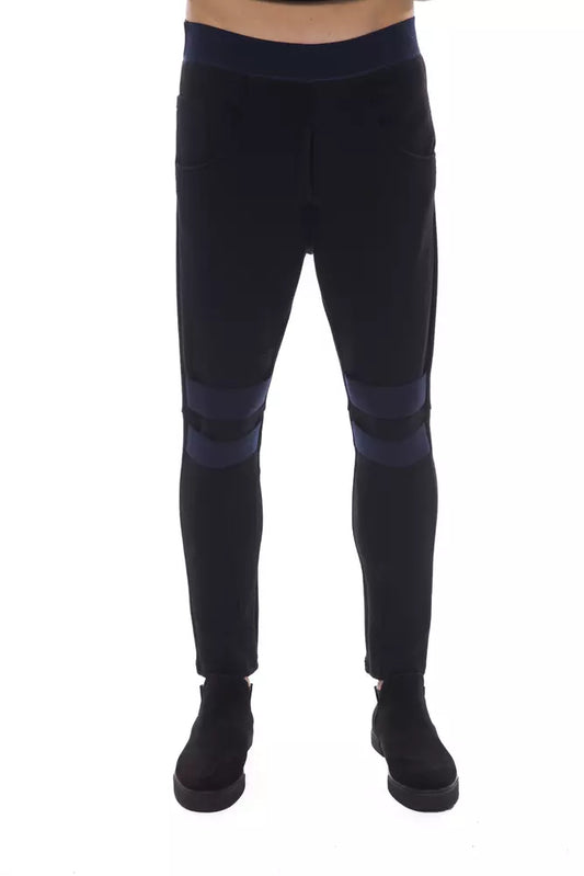 Nicolo Tonetto Black Viscose Men Byxa