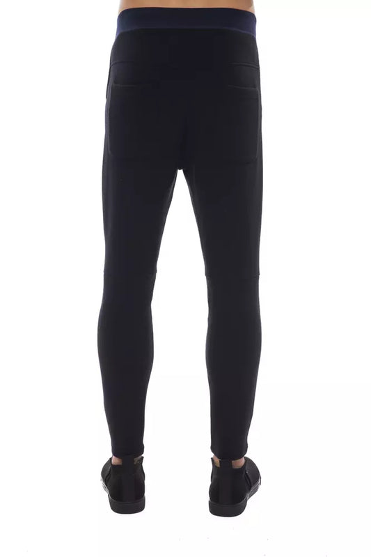 Nicolo Tonetto Black Viscose Men Byxa