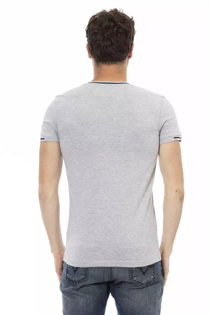 Trussardi Action grå bomulls-T-skjorte for menn