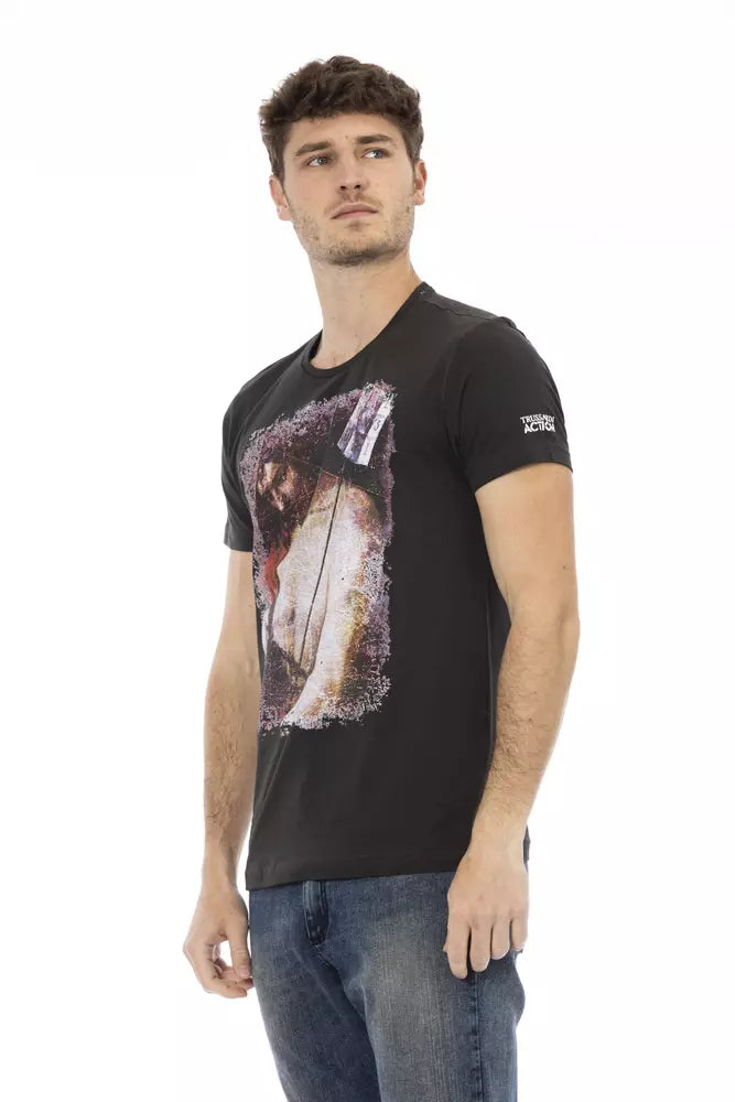 Trussardi Action Black Cotton Men's T-Shirt