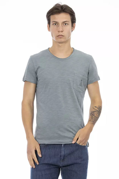 Trussardi Action grå bomulls-T-skjorte for menn