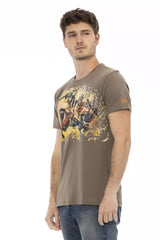 Trussardi Action Brown Cotton Men's T-Shirt
