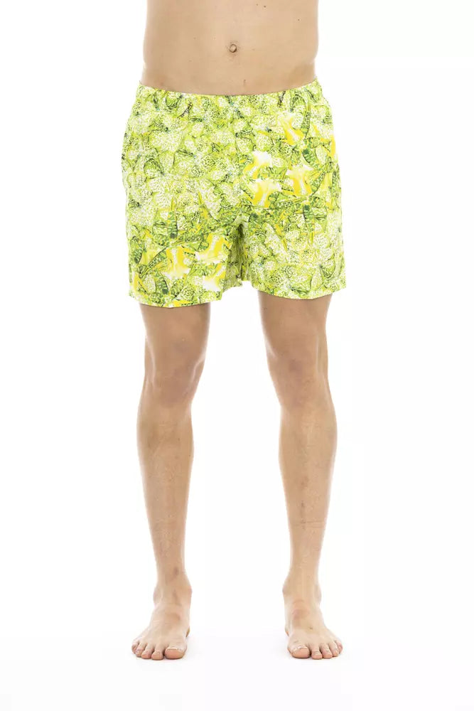 Grön polyester herr badkläder kort
