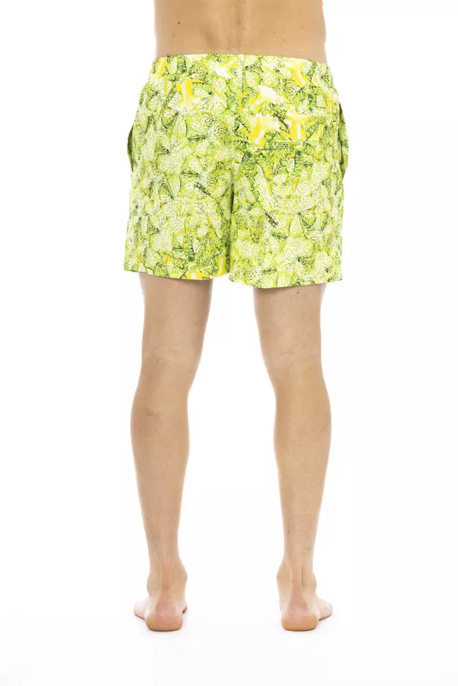 Grön polyester herr badkläder kort
