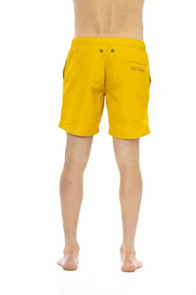 Gula polyester herr badshorts