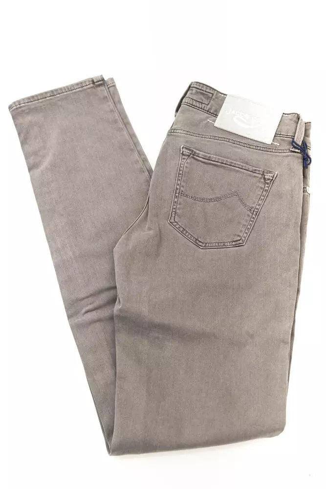Grå bomullsdamjeans