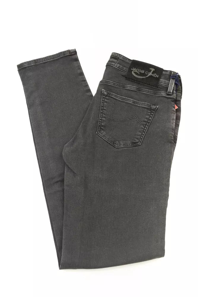 Svarta bomullsjeans för kvinnor