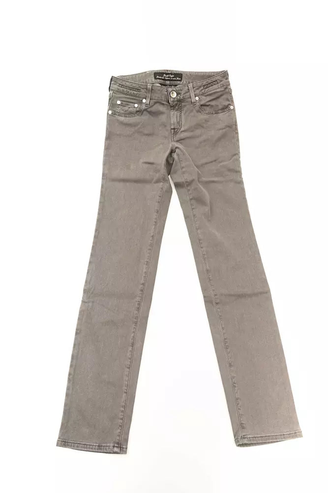 Grå bomullsdamjeans