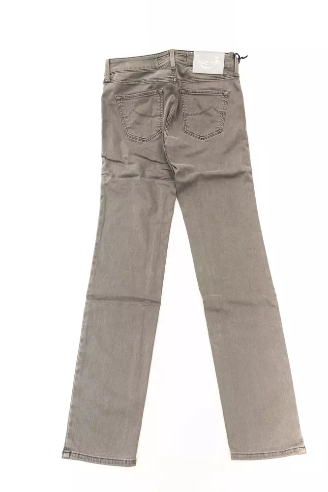 Grå bomullsdamjeans