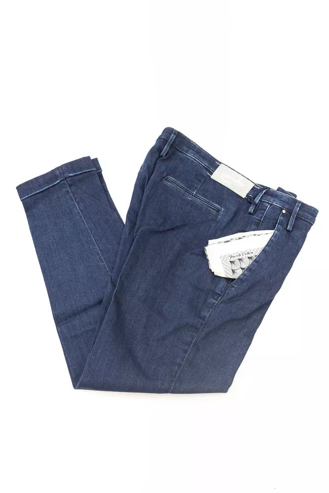 Blå bomullsjeans för kvinnor