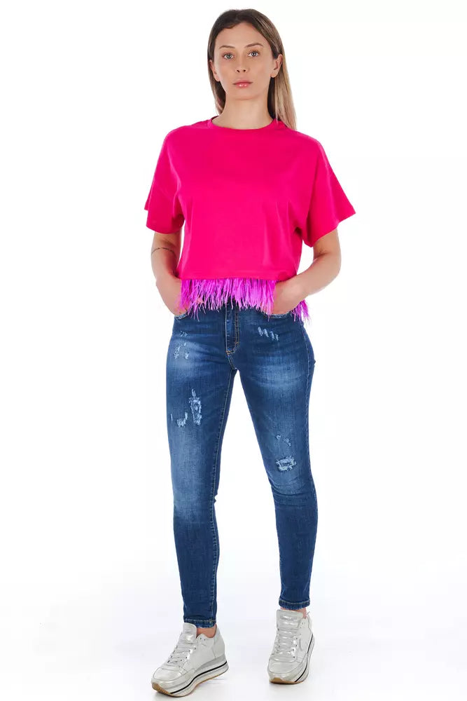 Blå denimjeans för kvinnor