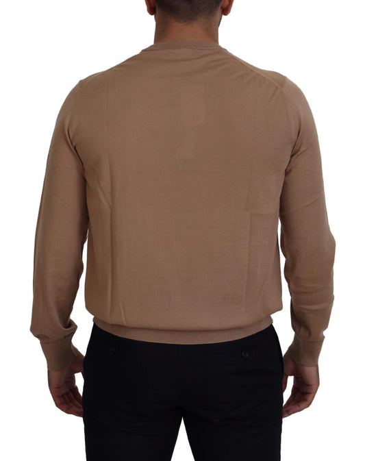 Dolce &amp; Gabbana Beige Kasjmir Kronelogo Genser