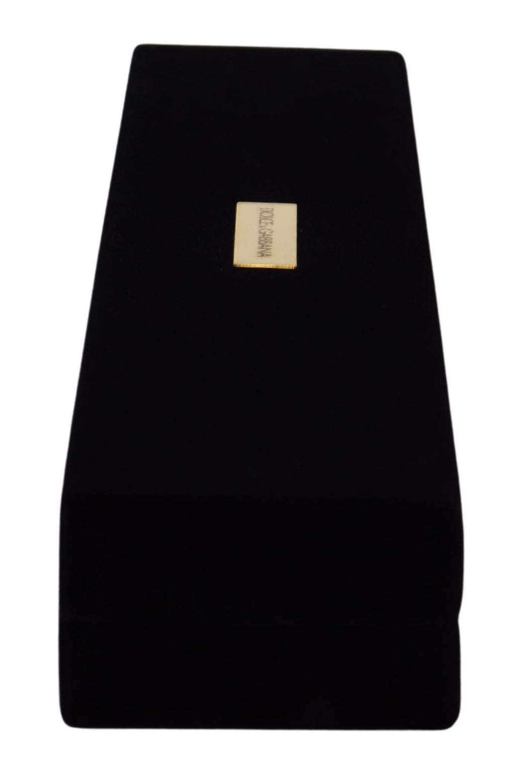 Svart sammet med logotypplack och förvaringsask för armband och smycken