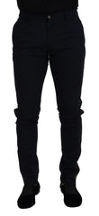 Dolce & Gabbana Black Wool Slim Formal Pants