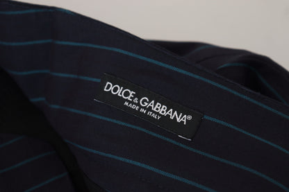 Dolce &amp; Gabbana Blå Randiga Herrbyxor