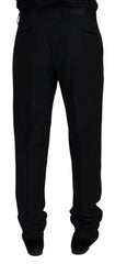 Dolce & Gabbana Black Wool Chino Formal Pants